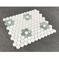 thumbnail image 6 of Thassos White and Ming Green 1" x 1" Marble Honeycomb Mosaic Wall & Floor Tile - Case (10 Sheets), 6 of 11