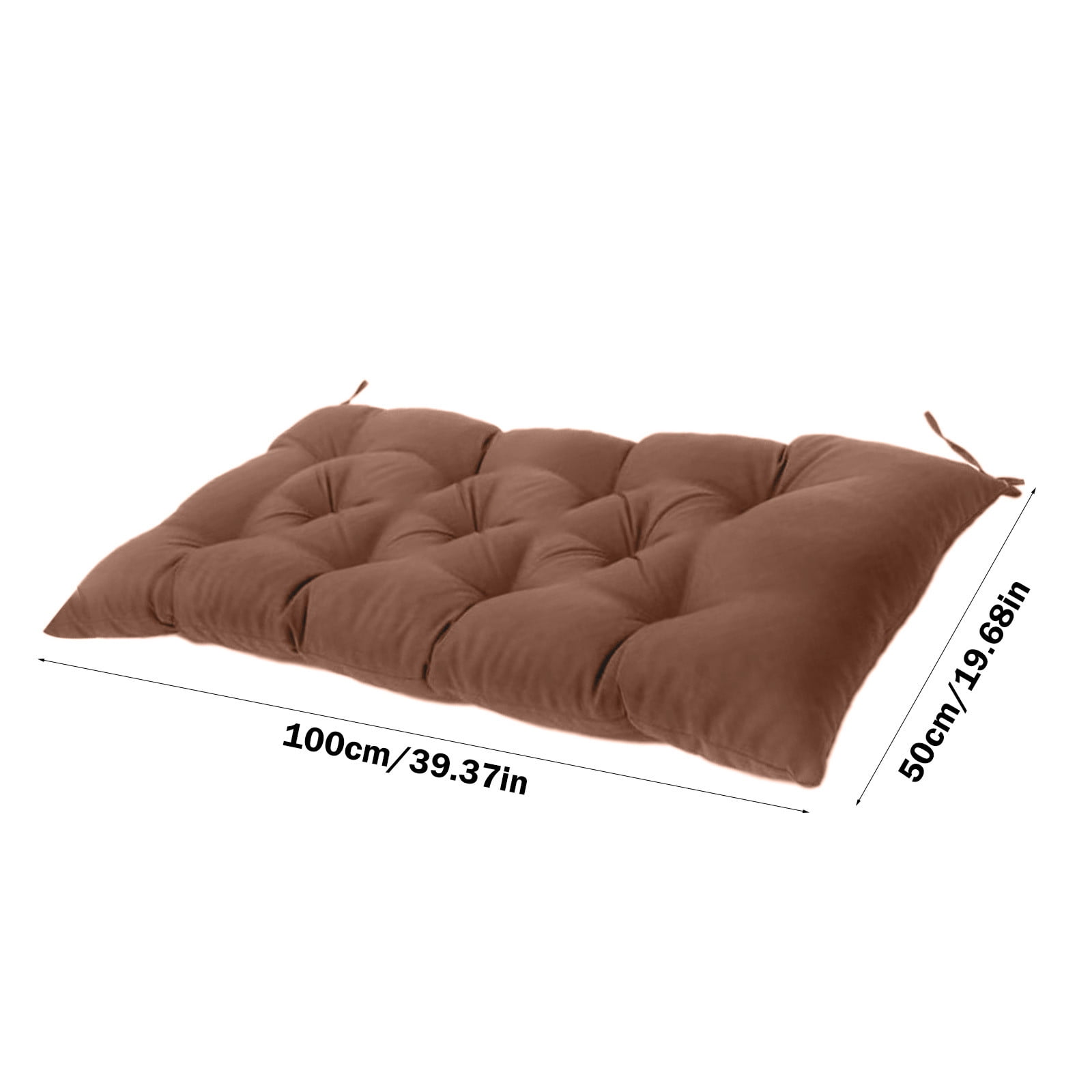 Qocolhg Waterproof Porch Swing Cushions Outdoor Seat Cushions with Ties, 40x20 inch Bench Loveseat Chair Cushion for Indoor Outdoor Furniture, for Lounger Garden Patio Chair, Clearance, Coffee