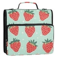 thumbnail image 5 of FORMRS Zipper Binder with Shoulder Strap 2-inch Ring 500 Sheet Capacity File Bag, Red Strawberry, 5 of 5