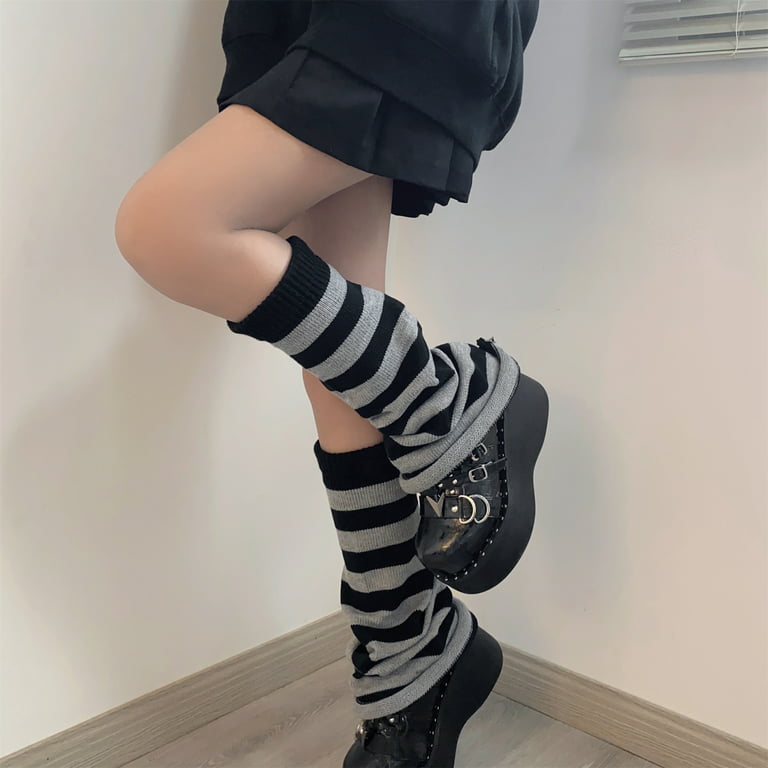 Harajuku Flared Knitted Leg Warmers Japanese Girls Loose Foot
