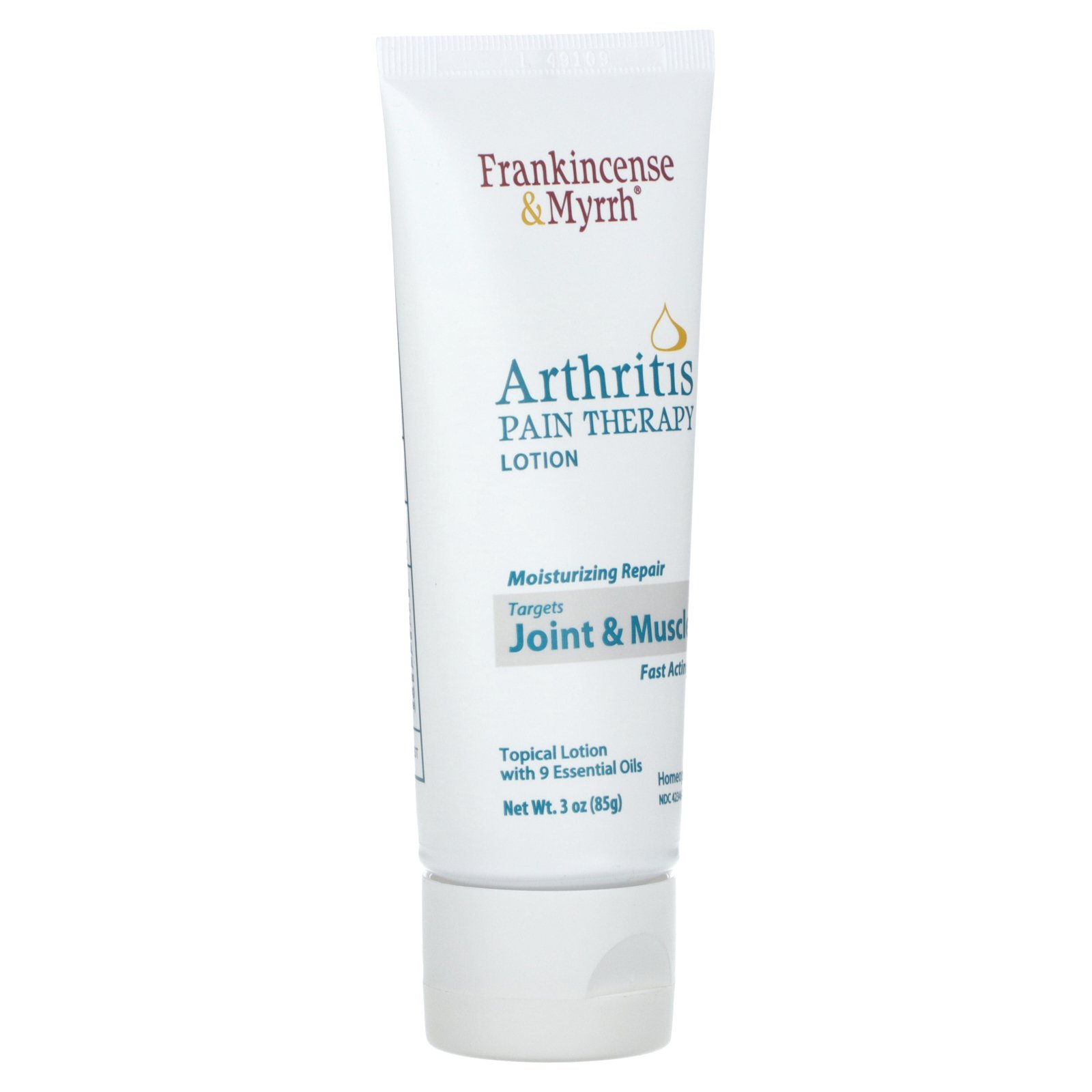 FRANKINCENSE & MYRRH Arthritis Pain Therapy Lotion – Pain Relief Cream and Hydrating Skin Repair, Net Weight 3 Ounces - 1 Pa