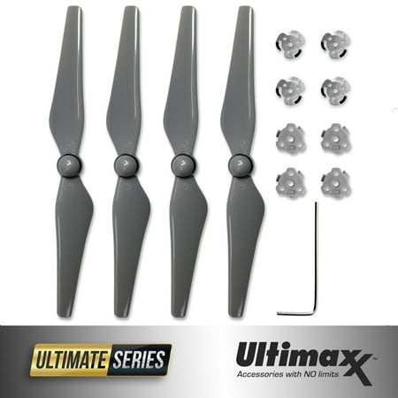 Ultimaxx 2 Pairs Quick Release Propellers Blades For DJI Phantom 4 Pro And Phantom 4 Advanced (Grey) - Installation Kit Included Includes 2 Clockwise Propellers & 2 Counterclockwise Propellers