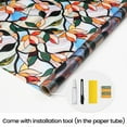 thumbnail image 3 of DKTIE 17.7" x 78.7" Vibrant Floral Decorative Window Film – Privacy Protection, UV Blocking, Static Cling, Easy Install with Tools Included, 3 of 10