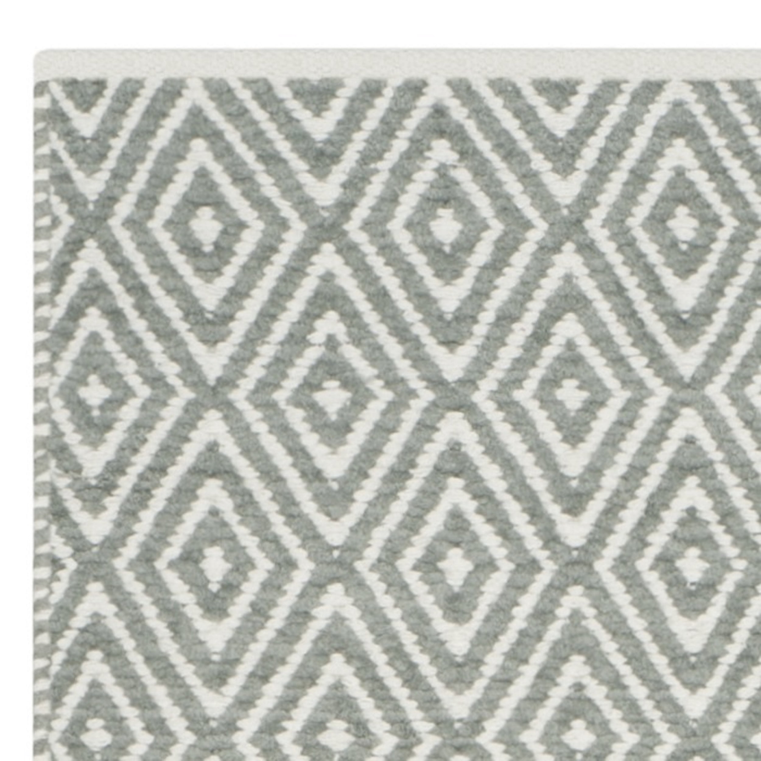 SAFAVIEH Boston Victoria Geometric Cotton Runner Rug, Grey, 2'3" x 9'