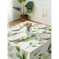 thumbnail image 3 of Sage Green Leaves Suqare Tablecloth - 60 x 60 Inch, Summer Botanical Farmhouse Leaf Watercolor Waterproof & StainResistant Tablecloth, Washable Oil-proof Table Cover for Dining/Party/Wedding/Buffet, 3 of 9