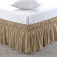 thumbnail image 2 of Hotel Quality Dust Ruffle Bedskirt, Wrap Around Bedskirt with 22 Inch Tailored Drop, 100% Microfiber, Bedskirt for Adjustable Beds, Easy to fit & Soft-Taupe Solid, Queen Size, 2 of 6