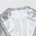 thumbnail image 4 of IYTR Men's Fashion Sequined Blazer Turndown Collar Long Sleeve Slim Party Blazer Shiny Formal Jacket Silver S, 4 of 6
