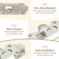 thumbnail image 3 of Uxcell Barrel Bolt Latch Vintage Slide Lock with Mounting Screws for Wooden Door Barn Fence Shed Window Silver 5 Inch, 3 of 7