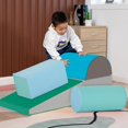 thumbnail image 2 of YRLLENSDAN 5-Piece Set Climbing Toys Couch Kids Foam Blocks Soft and Safe Baby/Toddler Climbing Toys for Crawling,Sliding Play Equipment Indoor, Blue, 2 of 7