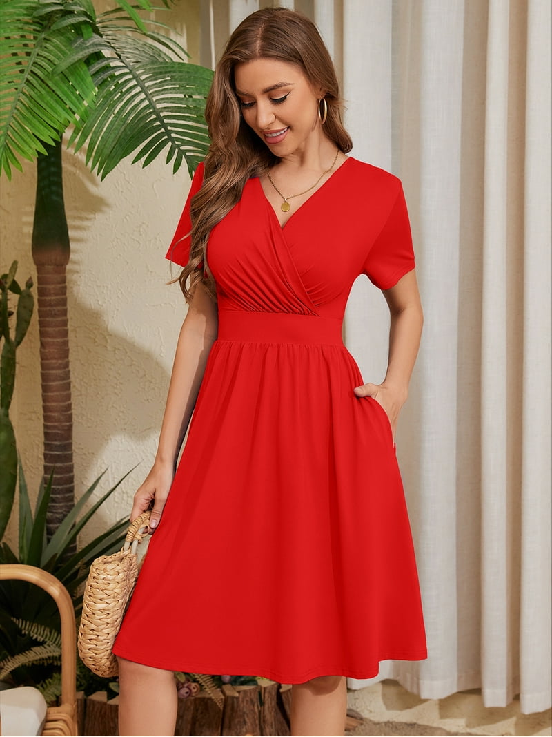 open lace back dress Women's Short Elegant Casual Dress