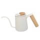 thumbnail image 2 of Cafetera de goteo con mango de acero inoxidable, boquilla de cuello de cisne largo, tetera de goteo, cafetera, tetera, color blanco mate, 350 ml, 2 of 14