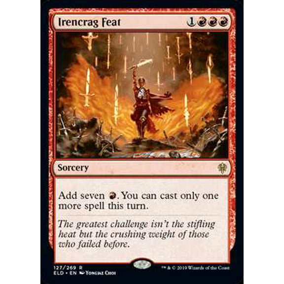 MtG Throne of Eldraine Rare Irencrag Feat #127