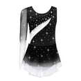 thumbnail image 3 of Kaerm Girls Rhinestones Figure Ice Skating Dress Shiny Gymnastic Ballet Dance Tutu Leotards Dress Dancewear Black 16, 3 of 4
