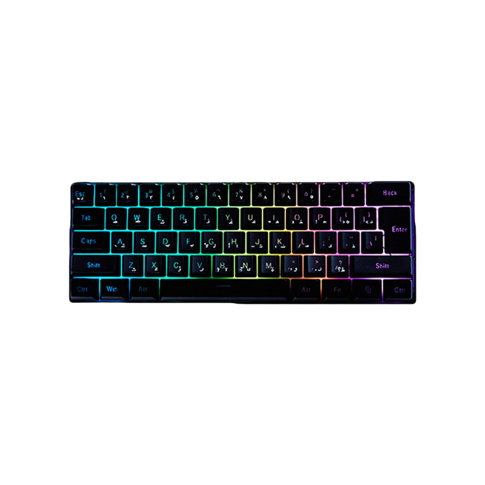 Gaming Mechanical Keyboard 61 Keys Corded Office LED Backlit Keycap Mechanical Keyboard for Computer Laptop