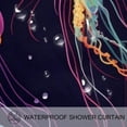 thumbnail image 3 of Jellyfish Waterproof Shower Curtain Set with Hooks - Printed Bathroom Decoration - Curtain Sets, 3 of 5