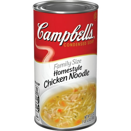 (2 Pack) Campbell's Condensed Family Size Homestyle Chicken Noodle Soup, 22.2