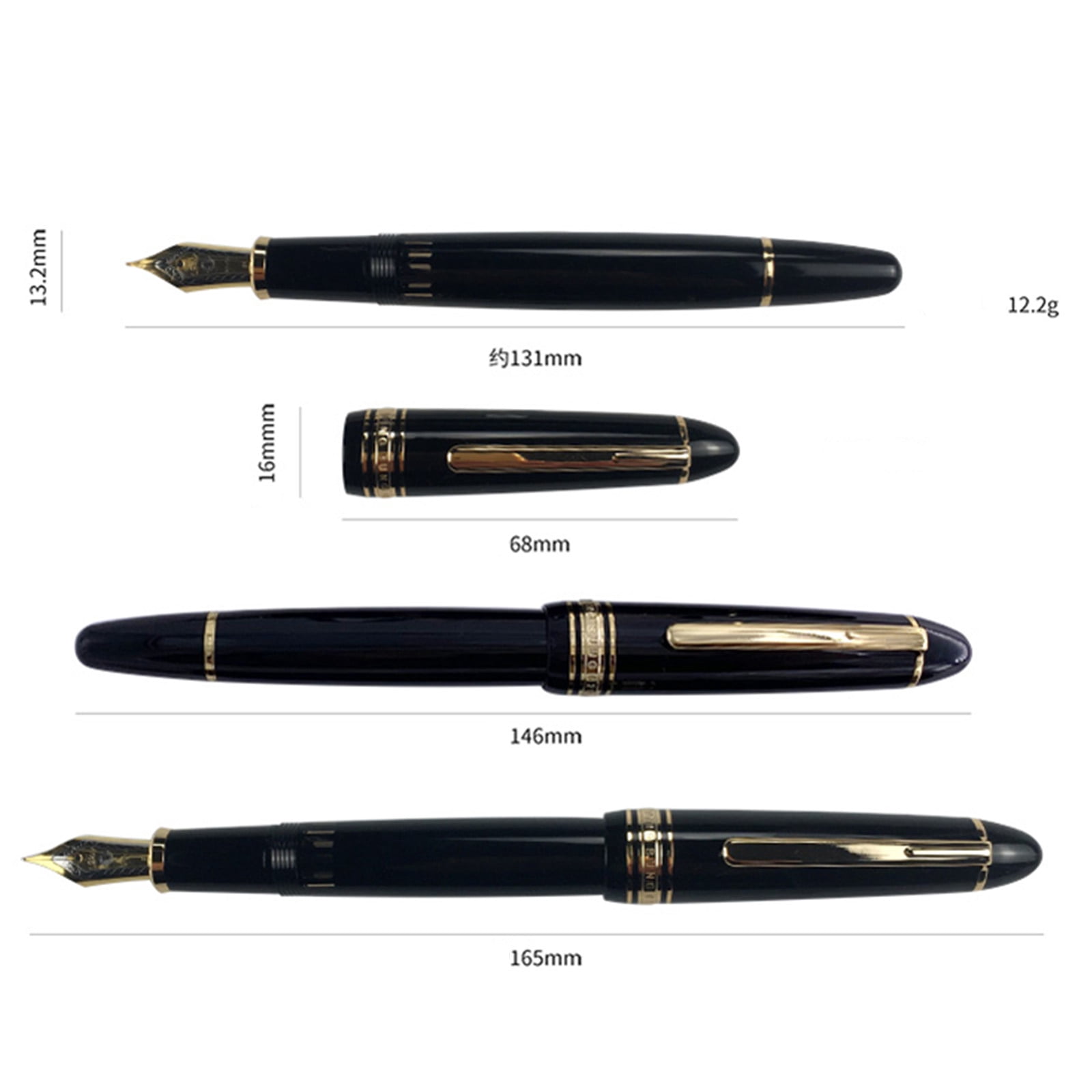 Acrylic Resin Business Office Fountain Pen Piston Absorbs Ink Fountain Pen EF/F Iridium Nib Ink Pens