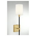 thumbnail image 2 of Trade Winds Paige 1-Light Wall Sconce in Black with Natural Brass Accents, 2 of 7