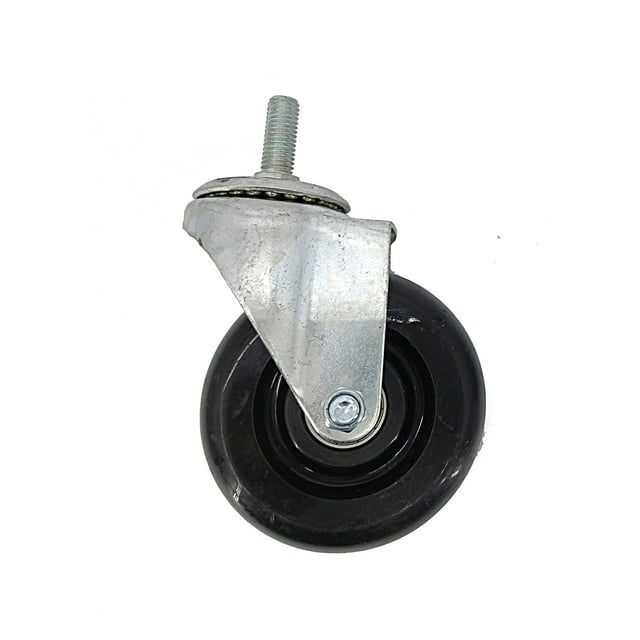 FixtureDisplays® 4 Inch 180 lbs Capacity Plastic Stem Wheel M12X30 Stem 360 Degree Rotation Swivel Furniture Caster Black Stem Wheel Non-locking Castor 180 lbs Load Capacity Each Stem Wheel 401200-1PK