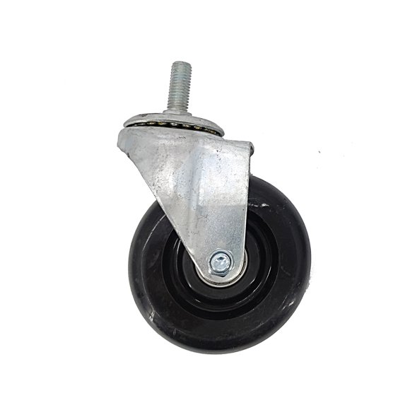 FixtureDisplays® 4 Inch 180 lbs Capacity Plastic Stem Wheel M12X30 Stem 360 Degree Rotation Swivel Furniture Caster Black Stem Wheel Non-locking Castor 180 lbs Load Capacity Each Stem Wheel 401200-1PK