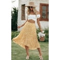 thumbnail image 6 of PRETTYGARDEN Women's Ditzy Floral Print Midi Skirt Boho Elastic High Waist Long Skirts for Women Trendy High Low Hem, 6 of 6
