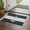 SteelBlue, variant on Yellow Anchor Nautical Bathroom Rug 2'x3', Navy Blue White Striped Low Profile Front Entryway Rug with Tassels, Woven Cotton Washable Kitchen Mat Carpet for Foyer Bedroom Back Door Decor