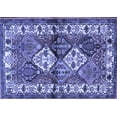 thumbnail image 1 of Ahgly Company Machine Washable Indoor Rectangle Persian Blue Traditional Area Rugs, 3' x 5', 1 of 4