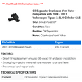 thumbnail image 2 of Oil Separator Crankcase Vent Valve - Compatible with 2009 - 2017 Volkswagen Tiguan 2.0L 4-Cylinder GAS 2010 2011 2012 2013 2014 2015 2016, 2 of 2