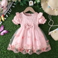 thumbnail image 2 of Summer Sweet Short Sleeved Small Floral Dresses Princess Style Girls Dress Stylish Dailywear 2-3 Y, 2 of 8