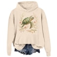 thumbnail image 4 of Womens Sea Turtle Print Hoodies Long Sleeve Hooded Sweatshirt Fall Casual Pullover, 4 of 5