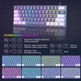 thumbnail image 5 of MageGee Mini 60% Gaming Keyboard, RGB Backlit 61 Key Ultra-Compact Keyboard, TS91 Ergonomic Waterproof Mechanical Feeling Office Computer Keyboard for PC, MAC, PS4, Xbox ONE Gamer(Violet), 5 of 7