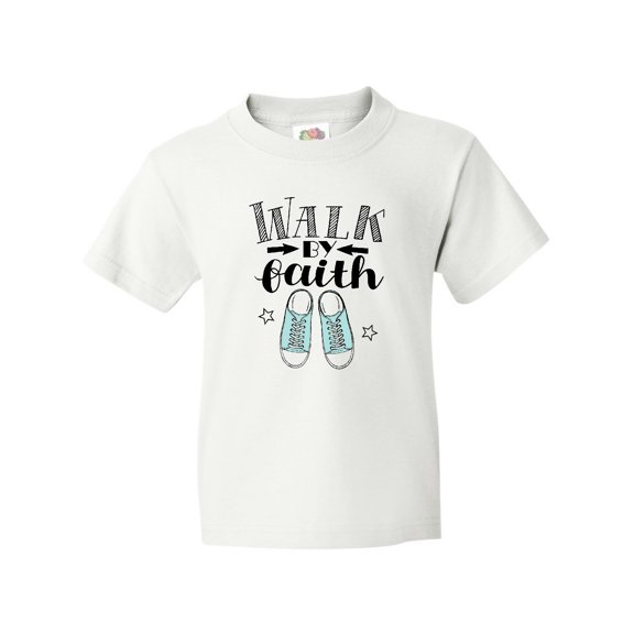 Inktastic Walk by Faith Quote Youth T-Shirt