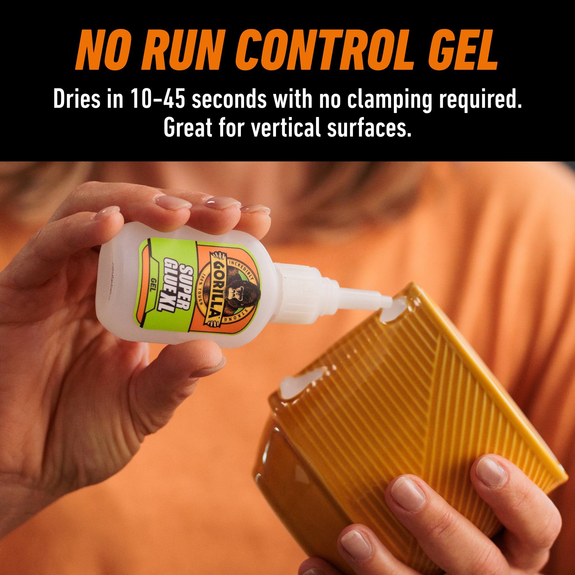 Pegamento instantáneo Gorilla Glue Super Glue Gel (15g) color transparente, paquete de 1 4
