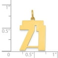 thumbnail image 2 of 14k Yellow Gold Medium Polished Number 71 Charm, 2 of 3