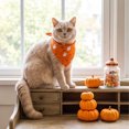 thumbnail image 5 of LACKUST Halloween Dog Bandana, Pet Bandana for Dogs & Cats, Adjustable Tie-On Halloween Costume Accessory for Parties & Photo Shoots, Orange, 5 of 6