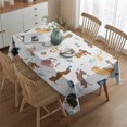 thumbnail image 2 of Cartoon Dachshund Rectangle Tablecloth 60"x84",Waterproof Polyester Rectangle Table Cloth, Wipeable Spillproof Polyester Tablecloth for Dining, Camping, Indoor and Outdoor, 2 of 5