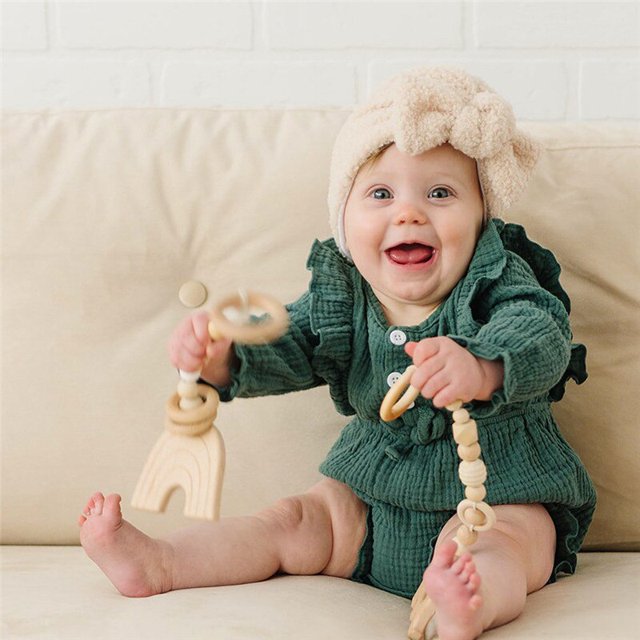 Cute Newborn Baby Hats Knot Turban Teddy Fabric Thick Ear Warmer Infant Indian Hat for Boys Girls Soft Hat Beanies 2023 WinterKhaki He Qiyong unisex