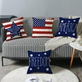 thumbnail image 6 of 4 Pack Memorial Day Pillow Covers 18 x 18 Inch Independence Day American Flag Throw Pillow Case 4th of July Patriotic Star Stripes America Freedom Decor Cushion Case for Home Couch Sofa Bed, 6 of 6
