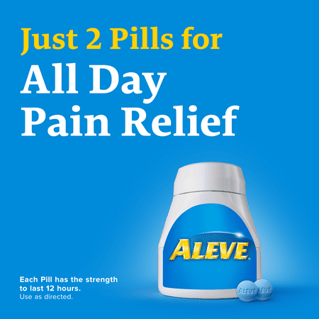 Aleve Pain Reliever/Fever Reducer Naproxen Sodium Tablets, 220 mg, 24 Ct