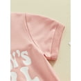 thumbnail image 5 of Bagilaanoe 2pcs Toddler Baby Girl Shorts Set Short Sleeve Letter Print T Shirt Tops + Shorts 6M 12M 18M 24M 3T Kids Casual Summer Clothes, 5 of 8