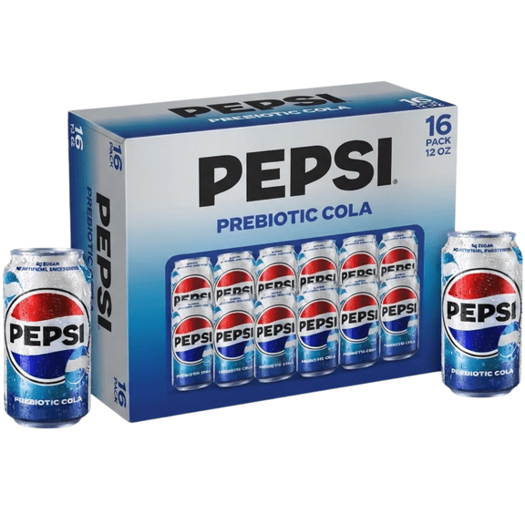 Prebiotic Cola Soda Pop, 12 fl oz, 16 Pack Cans