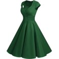 thumbnail image 3 of SURJDE Femmes 1950 Vintage Élégant Cocktail Partie une Ligne de Robes de Bal, 3 of 7