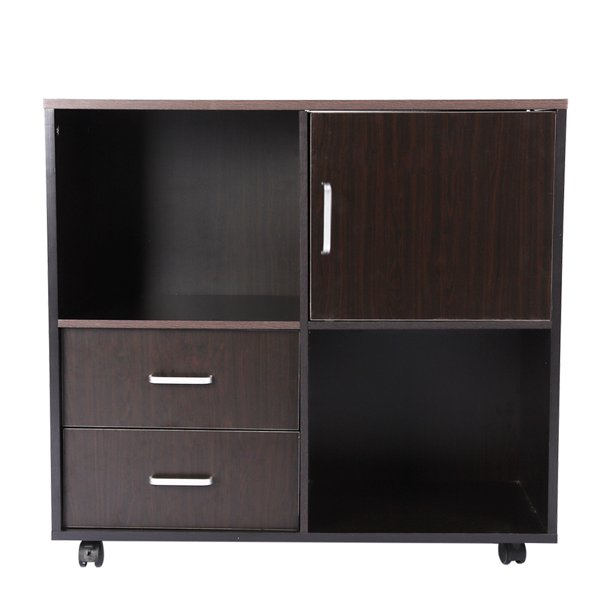 File Mobile Lateral Filing With Wheels Modern Printer