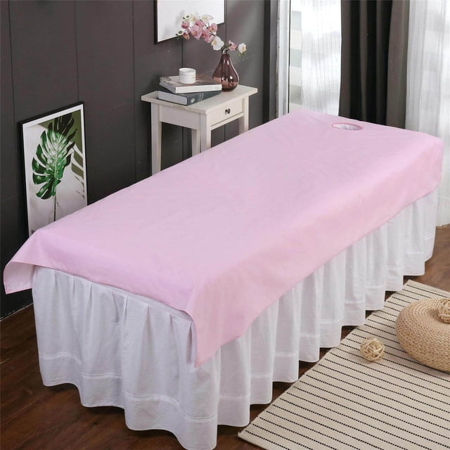 facefd Housse de Table de Lit de Massage Professionnelle Imperméable Anti-Huile Draps de Spa Rose
