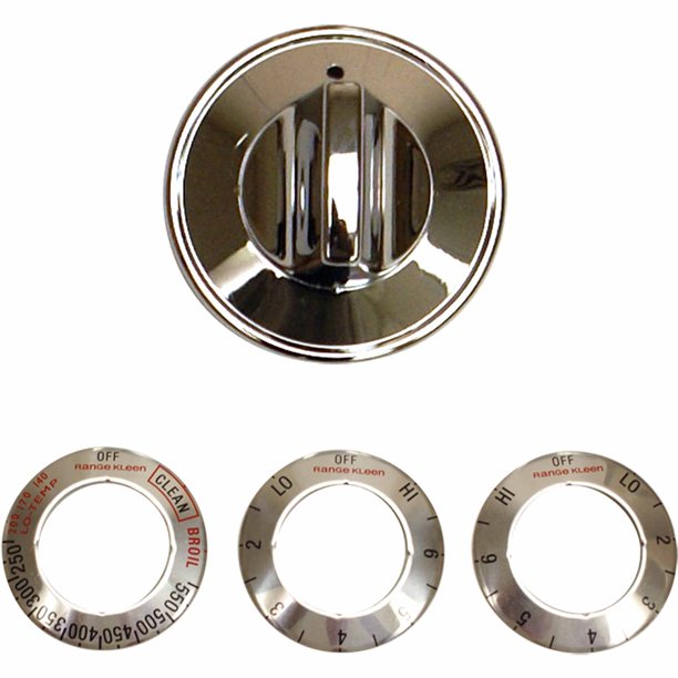 Range Kleen Single Replacement Knob Kit, Electric Ranges, Chrome, 10
