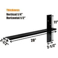 （2Pack）Free Hanging T Shelf Bracket, Solid Heavy Duty Steel Knee Wall