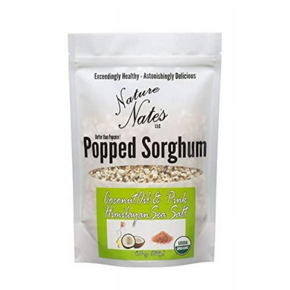 Nature Nate's Popped Sorghum, Coconut Oil and Pink Himalayan, Organic-4.3 oz