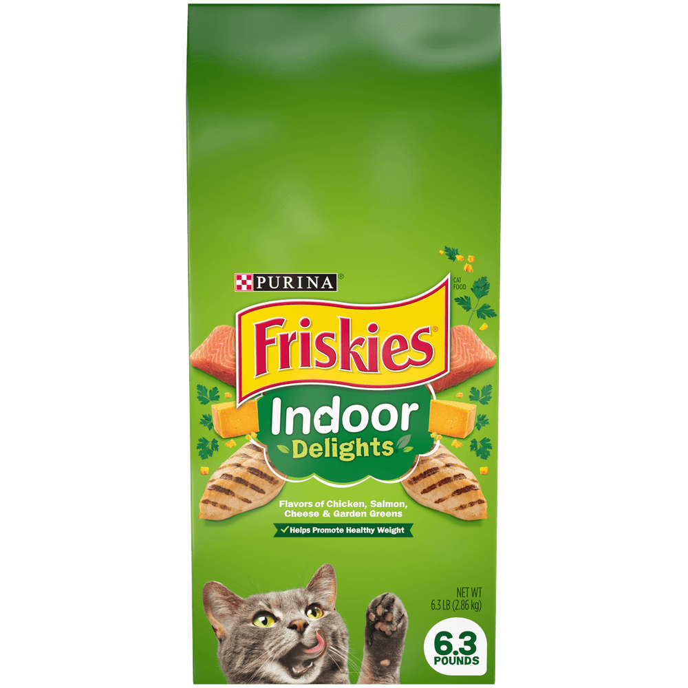 Friskies Indoor Dry Cat Food, Indoor Delights, 6.3 lb. Bag Walmart