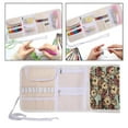 thumbnail image 6 of Tachiuwa Crochet Hook Case Knitting Case Waterproof Lightweight Outdoor Multifunctional Sewing Knitting Storage Bag Roll up Bag Rose, 6 of 10