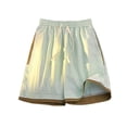 thumbnail image 4 of Gym Shorts Men Color Block Drawstring Casual Straight Leg Workout Shorts Men With Pockets, 4 of 4